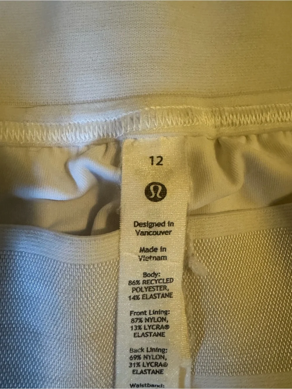 lululemon athletica White and Gray Tie-Dye Pleated Skirt